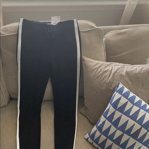Black leggings by Zara with white stripe